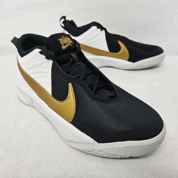 Nike Other - Nike Youth Team Hustle D 10 Basketball Shoes CW6735-002 Black Gold White Sz 6.5Y